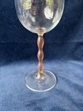Set Of 4 Mikasa Sofia Frosted Stem Wine Goblets