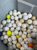 Large Bin Half Full of Assorted Golf Balls