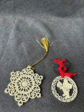 Lot Of 2 Lenox Christmas Ornaments