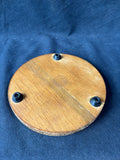 Round Wood Serving Tray W/ Clear Glass Dome Lid Cloche