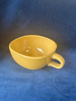 Set Of 4 Home Thailand Speckled Mustard Yellow Soup Bowls