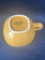 Set Of 4 Home Thailand Speckled Mustard Yellow Soup Bowls