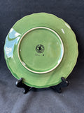 Set Of 4 Bordallo Pinheiro Green Turkey Lunch Plate Majolica Portugal