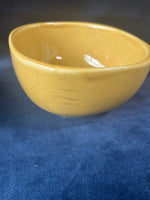 Set Of 4 Home Thailand Speckled Mustard Yellow Soup Bowls