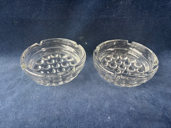 Pair Of Vintage Bubble Bottom Ashtrays