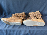 Makalu Moccasin Boots Size 8.5 M California Nalani Triple Fringe Leather Suede