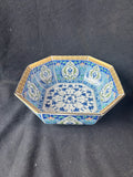 Japanese Octagonal Gold Toned Gilded Bowl