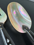 Vintage Asian Inspired Mother of Pearl Serving Set of 2