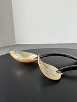 Vintage Asian Inspired Mother of Pearl Serving Set of 2