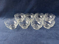 Set Of 8 Dessert Bowls Etched Laurel Leaf