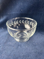 Set Of 8 Dessert Bowls Etched Laurel Leaf