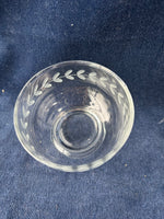 Set Of 8 Dessert Bowls Etched Laurel Leaf