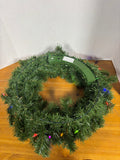 Christmas Multi Color Light Up Wreath WORKS
