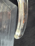 Luminarc Clear Ribbed Glass Pitcher w/ White Lid & Handle *Read Description*