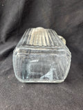 Luminarc Clear Ribbed Glass Pitcher w/ White Lid & Handle *Read Description*
