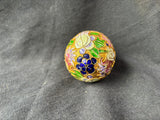 Cloisonné Floral Egg Shaped Ornament