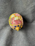 Cloisonné Floral Egg Shaped Ornament