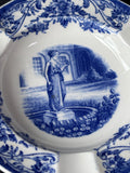 Wedgwood Wheaton College Norton MA Hebe Blue Transferware Ashtray