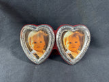 International Silver Company Double Heart Photo Frame