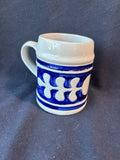 Williamsburg Pottery Salt Glaze Mug/Tankard Leaf Design