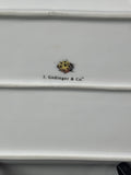 I. Godinger & Co. Ceramic Rectangular Handled Platter Floral