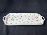I. Godinger & Co. Ceramic Rectangular Handled Platter Floral