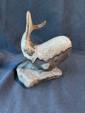 Maigon Daga Studios Art Pottery Small Whale Vintage Signed Statue- AS IS *Read Description*