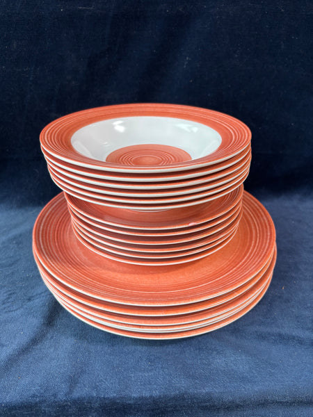 18-Piece Coral Melamine Set