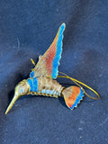 Cloisonne Enamel Hummingbird Ornament (B)*Read Description*