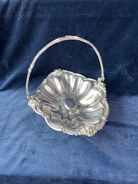 Silver Plated Handled Basket