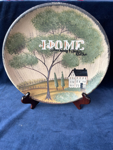 The Hearthside Collection Wooden Decorative Plate