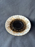 Royal Albert “Regal Series” Black White & Gold Toned Bone China Footed Cup & Saucer