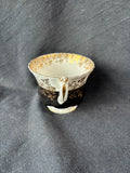 Royal Albert “Regal Series” Black White & Gold Toned Bone China Footed Cup & Saucer