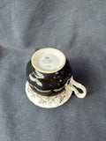 Royal Albert “Regal Series” Black White & Gold Toned Bone China Footed Cup & Saucer