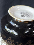 Royal Albert “Regal Series” Black White & Gold Toned Bone China Footed Cup & Saucer