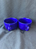 4-Piece Crown Stoneware Cup & Saucer Set