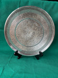 Meriden Silver Plate Co Round Tray, Monogramed