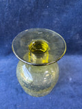 Handblown LaVerrerie De Biot Olive Green Bubbly Goblet