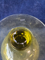 Handblown LaVerrerie De Biot Olive Green Bubbly Goblet
