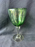 Lot Of 5 Green Glass Goblets (2 Sets Available, Priced Individually) *Read Description*