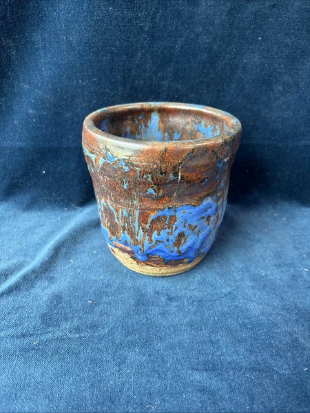 Brown/Purple Glazed Pottery Vase *Read Description*