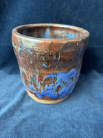 Brown/Purple Glazed Pottery Vase *Read Description*