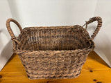 Rectangular Wicker Basket with 2 Handles *Read Description*