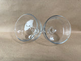 Pair Of Clear Glass Butter Bell Dishes