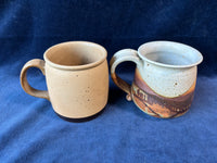 (A)Pair Of Neutral Pottery Mugs