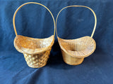 Lot of 3 Handwoven Wicker Baskets with Handles
