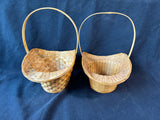 Lot of 3 Handwoven Wicker Baskets with Handles