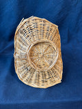 Lot of 3 Handwoven Wicker Baskets with Handles