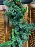 Faux 6Ft Garland W/Lights WORKS