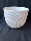 White Ceramic Hobnail Planter Pot Nocal Portugal (B) *Read Description*
